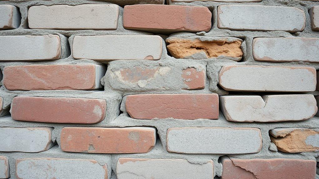 crumbling brick repair work